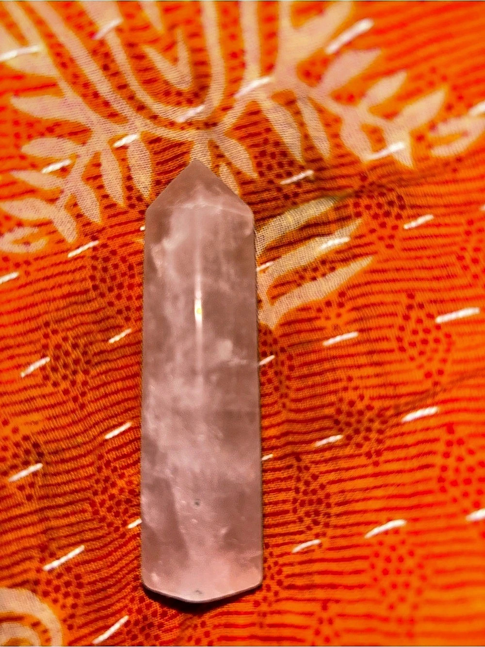 Rose Quartz Crystal Point in Pink